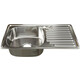 Кухонная мойка Mixline Врезная 76x42 с сифоном, нержавеющая сталь 0,8 мм (4620031448884)