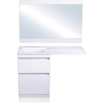 Мебель для ванной Style line Даллас Люкс 58 (120L) напольная, под стиральную машину, белая