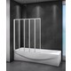 Шторка для ванны Cezares Relax V-5 120x140 прозрачная, серый (RELAX-V-5-120/140-C-Bi)
