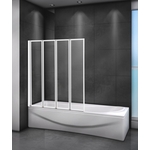 Шторка для ванны Cezares Relax V-4 90x140 прозрачная, серый (RELAX-V-4-90/140-C-Bi)
