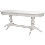 Стол обеденный Мебелик Тарун 5 белый/серебро 190/250x84 (П0003523)
