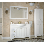 Мебель для ванной Corozo Классика 120 с бельевой корзиной, белая