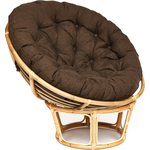 Кресло TetChair Papasan ECO P115-1/SP STD с подушкой, ремешками Natural, ткань коричневый 3М7-147