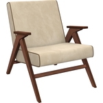 Кресло для отдыха Мебель Импэкс Вест орех ткань Verona vanilla, кант Maxx 235