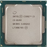Процессор Intel Intel Core i3-8100 Coffee Lake OEM (3.60Ггц, 6МБ, Socket 1151)