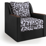 Кресло-кровать Шарм-Дизайн Соло экокожа черный и узоры
