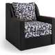 Кресло-кровать Шарм-Дизайн Соло экокожа черный и узоры