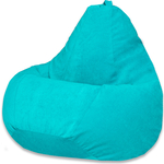 Кресло-мешок Bean-bag Груша бирюзовый микровельвет XL
