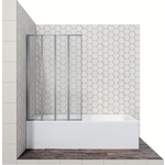 Шторка для ванны Ambassador Bath Screens 90 левая, прозрачная, хром (16041110L)