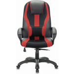 Кресло компьютерное Brabix Premium Rapid GM-102 экокожа/ткань, черное/красное (532107)