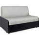 Диван-кровать Шарм-Дизайн Коломбо БП 100 шенилл серый и экокожа черный