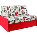 Диван-кровать Шарм-Дизайн Коломбо БП 140 Париж и красный