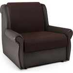 Кресло-кровать Шарм-Дизайн Аккорд М рогожка шоколад и экокожа шоколад