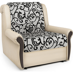 Кресло-кровать Шарм-Дизайн Аккорд М экокожа беж и узоры