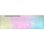 Клавиатура Oklick 490ML белый USB slim Multimedia LED
