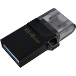 Флеш-диск Kingston 64Gb DataTraveler microDuo 3 G2 DTDUO3G2/64GB USB3.0 черный