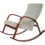 Кресло-качалка Мебелик Ирса ткань минт, каркас вишня (П0004572)