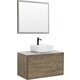 Мебель для ванной Aquanet Nova Lite 90 один ящик, дуб рустикальный/серая