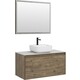 Мебель для ванной Aquanet Nova Lite 100 один ящик, дуб рустикальный/серая