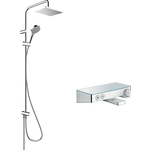 Термостат для ванны Hansgrohe ShowerTablet Select с душевым гарнитуром, хром (13151000, 26282000)