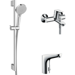 Комплект смесителей Hansgrohe Focus с душевым гарнитуром, хром (31940000, 31173000, 26275000)