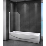 Шторка для ванны Cezares Relax V-11 80x140 прозрачная, серый (RELAX-V-1-80/140-C-Bi)