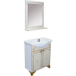 Мебель для ванной Mixline Сальери 65 белая, патина золото