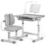 Комплект мебели (столик + стульчик) Mealux EVO BD-23 Gp grey столешница белая/пластик серый