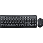 Комплект (клавиатура+мышь) беспроводной Oklick 225M клавиатура:черный, мышь:черный USB беспроводная Multimedia (1454537)