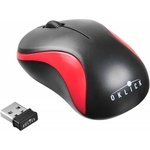 Мышь Oklick 605SW черный/красный оптическая (1200dpi) беспроводная USB для ноутбука (3but) (384110)