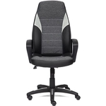 Кресло TetChair Inter кож/зам/ткань черный/серый/серый 36-6/207/14