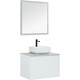 Мебель для ванной Aquanet Nova Lite 75 один ящик, белый глянец/серая