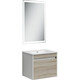 Мебель для ванной Sancos Smart 60 два ящика, дуб бардолино/белый