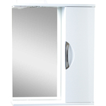 Зеркало-шкаф Emmy Милли 65х70 правое, с подсветкой, белый (mel651bel-r)