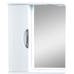 Зеркало-шкаф Emmy Милли 65х70 левое, с подсветкой, белый (mel651bel-l)