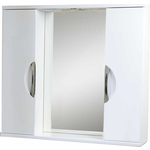 Зеркало-шкаф Emmy Милли 80х70 с подсветкой, белый (mel80bel)