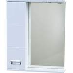 Зеркало-шкаф Emmy Монтана 50х70 левый, с подсветкой, белый (mont50mir1-l)
