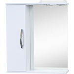 Зеркало-шкаф Emmy Рокард 60х70 левый, с подсветкой, белый (rok3.60bel-l)