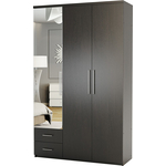 Шкаф трехдверный Шарм-Дизайн Комфорт МКЯ-32/1 120х60 с зеркалами, венге