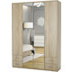 Шкаф четырехдверный Шарм-Дизайн Комфорт МКЯ2-43 200х45 с зеркалами, дуб сонома