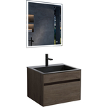 Мебель для ванной Vincea Chiara 60х48 R.Oak, черная раковина