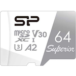 Карта памяти Silicon Power microSDXC 64Gb Class10 SP064GBSTXDA2V20SP Superior + adapter