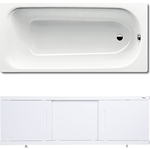 Ванна стальная Kaldewei Saniform Plus 363-1 Easy-Clean, Anti-Slip 170x70 с экраном Emmy Соната и ножками