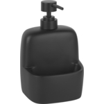 Дозатор для жидкого мыла Wasserkraft с емкостью для губки, черный (K-8499BLACK)