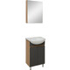 Мебель для ванной Runo Лада 51х42 дуб серый/графит