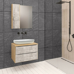 Мебель для ванной Runo Мальта 70х46 раковина Infinity, серый дуб