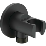 Шланговое подключение Ideal Standard Idealrain 1/2" с держателем душевой лейки, черный шелк (BC807XG)