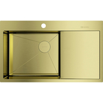 Кухонная мойка Omoikiri Akisame 86-LG-L Side светлое золото (4997045)