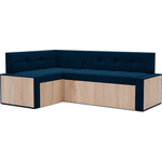 Кухонный диван Mebel Ars Таллин левый угол (темно-синий - Luna 034) 190х83х120 см