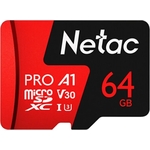 Карта памяти NeTac MicroSD P500 Extreme Pro 64GB, Retail version card only